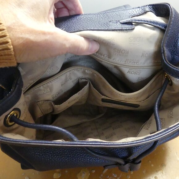 Michael Kors Navy Blue Backpack - Picture 6 of 7